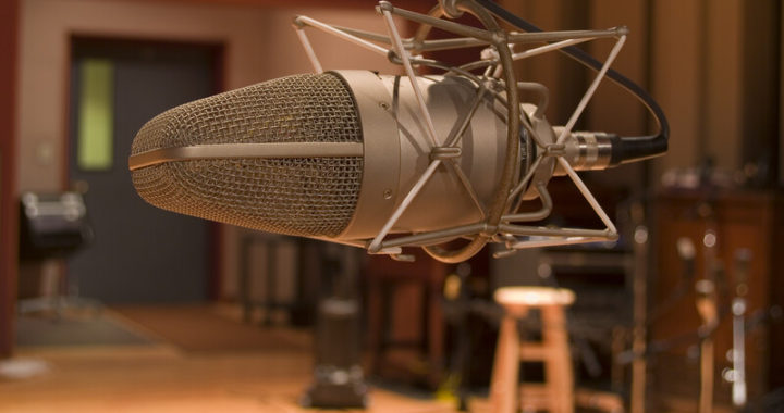 Mic in a sound studio